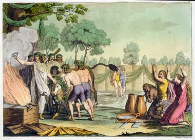 Ancient Celts or Gauls Sacrificing a Cow, c.1800-18 by Vittorio Raineri